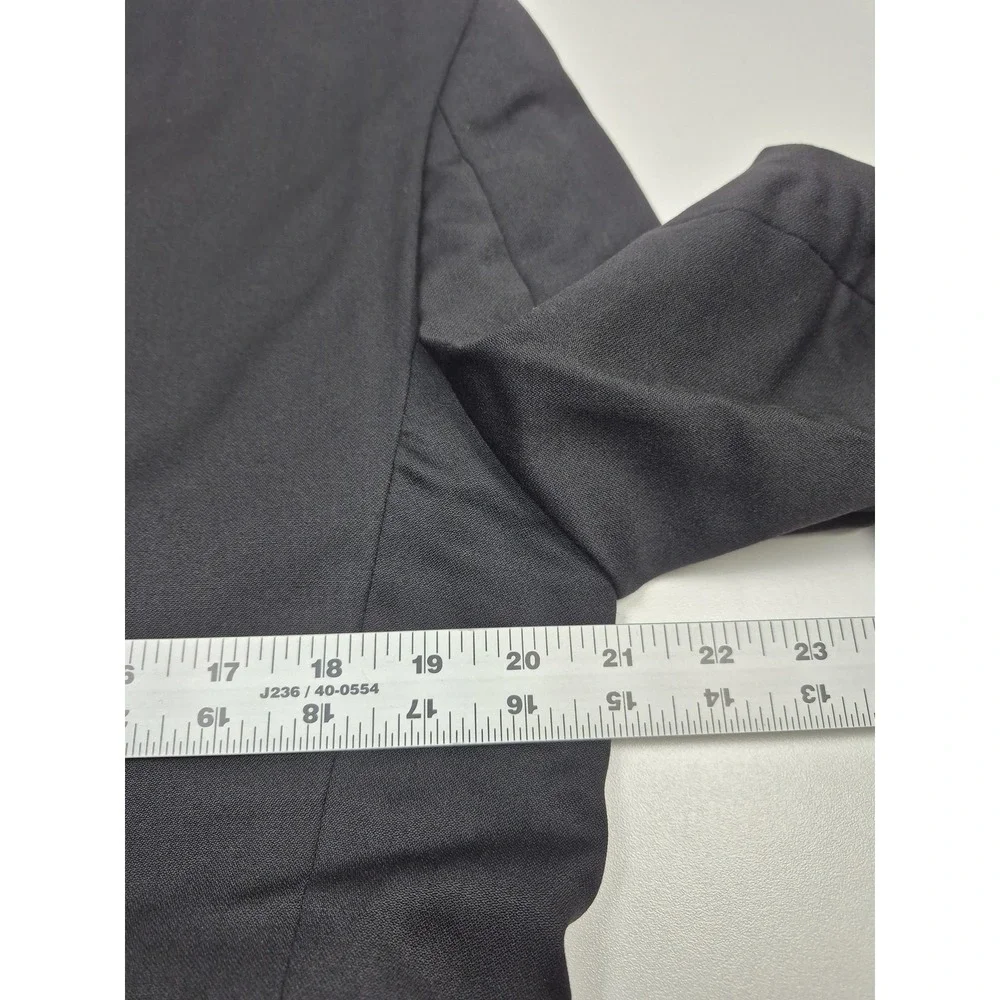 Loro Piana Lubiam Suit Jacket Mens 40 Short Black Wool Super 120s Tuxedo Formal